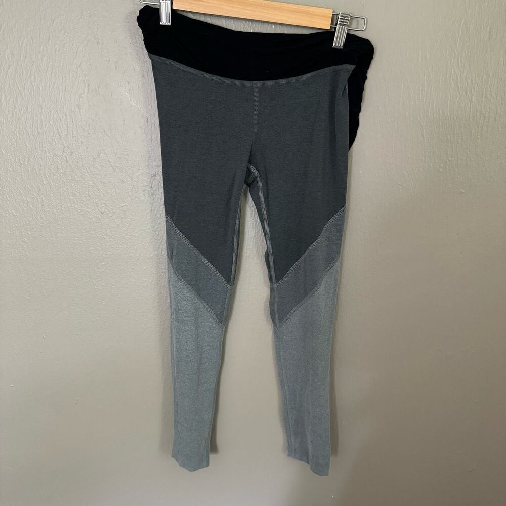 BEYOND THE BUMP Grey Maternity Multi Tone Leggings Size Small casual comfort